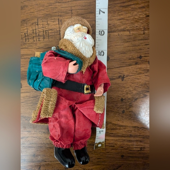 Vtg Clothtique Santa Christmas Ornament Figurine Father Christmas Saint Nicholas - Picture 9 of 10